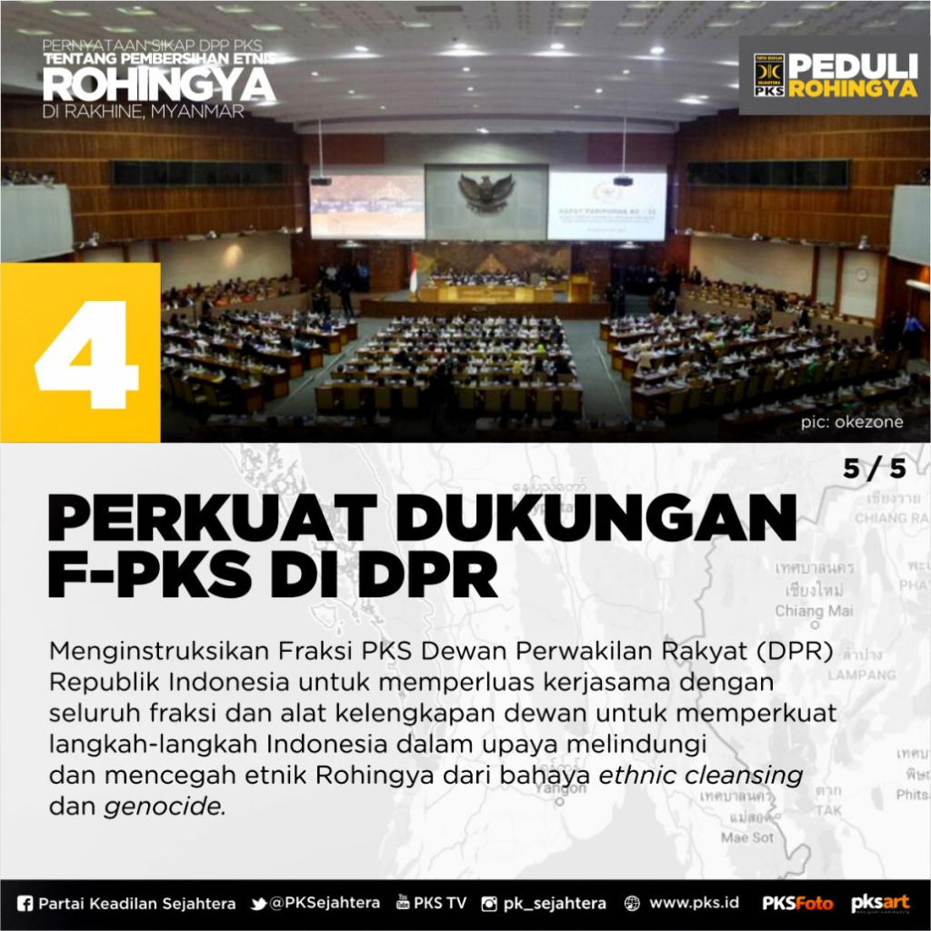 Pernyataan Sikap DPP PKS Tentang Pembersihan Etnik Terhadap Etnis Rohingya [5/5]