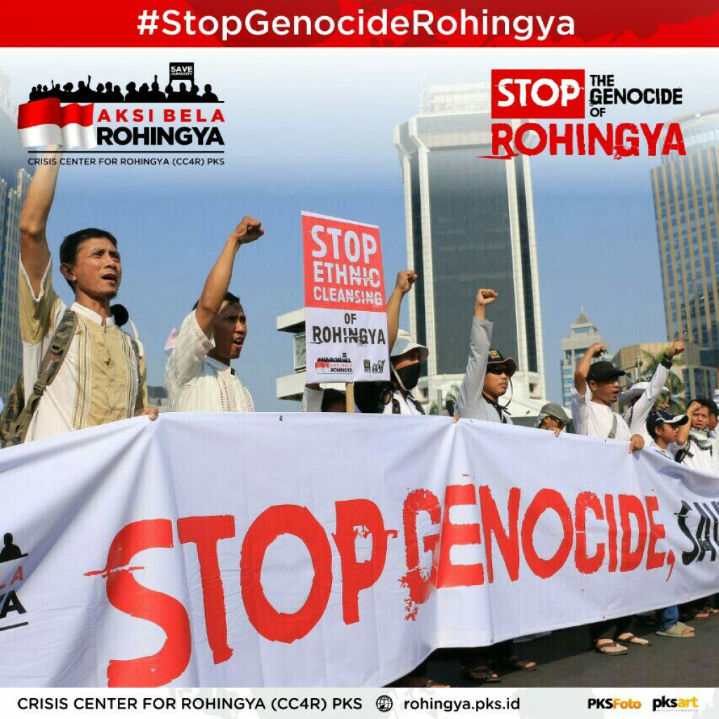 Massa Aksi Bela Rohingya Tuntut Penghentian Tindakan Genosida