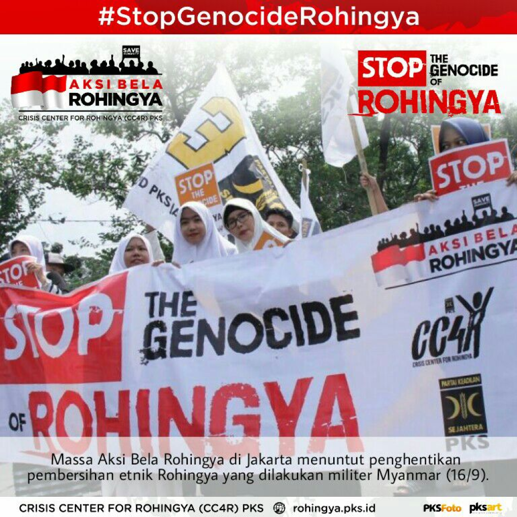 Massa Aksi Bela Rohingya Menuntut Penghentian Pembersihan Etnik Rohingya