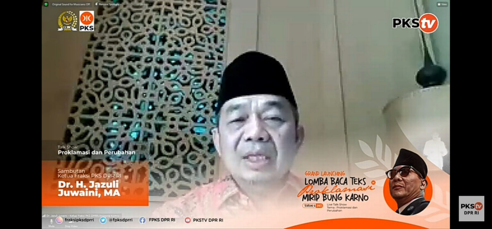 Ketua Fraksi PKS DPR RI Jazuli Juwaini