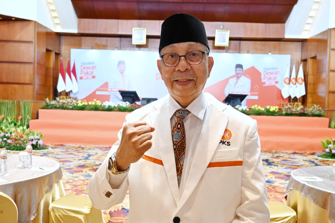 Dewan Pakar PKS Brig Jend Pol (Purn) Abdul Ghany Abubakar dalam acara Pelantikan Dewan Pakar PKS, Jakarta, Senin (24/01/2022). (Donny/PKSFoto)