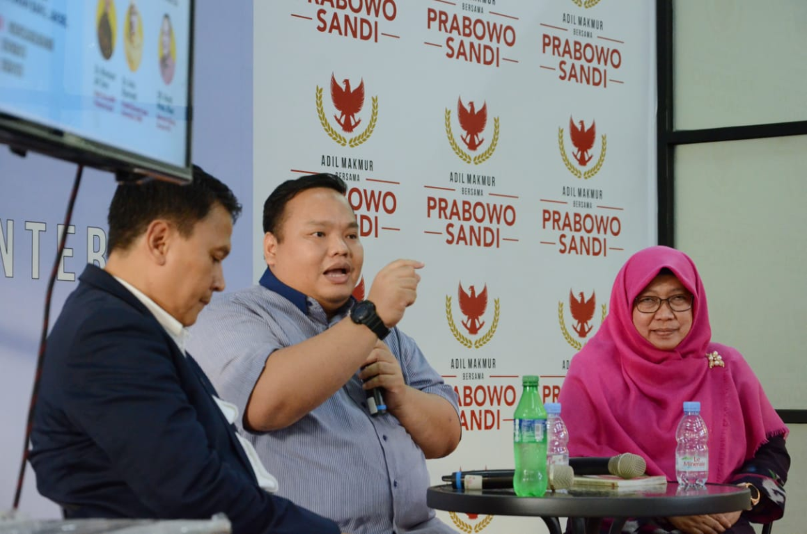 Jubir BPN Prabowo-Sandi, Handi Risza dalam diskusi bertajuk 