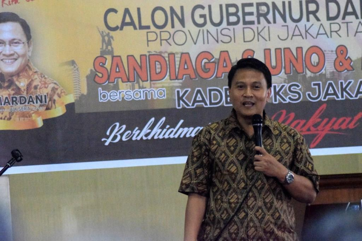 Bacawagub Mardani Saat Sosialisasi Cagub- Cawagub PKS di Jaksel