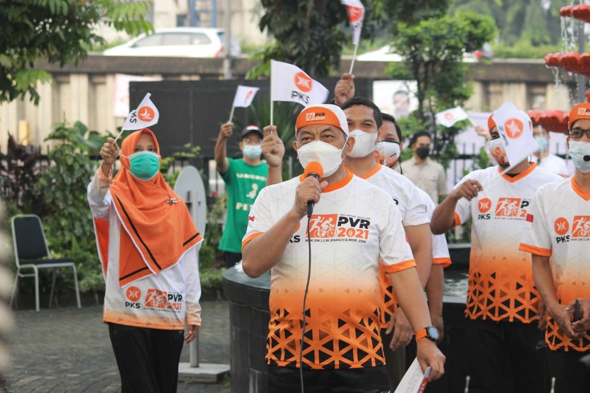 Presiden Partai Keadilan Sejahtera Ahmad Syaikhu dalam acara PKS Virtual Race, Ahad (30/05/2021). (Ratih/PKSFoto)