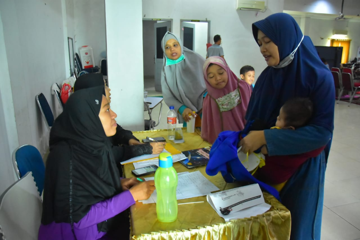 Pelayanan di Posko PKS Riau untuk korban terpapar asap (PKSFoto Riau)