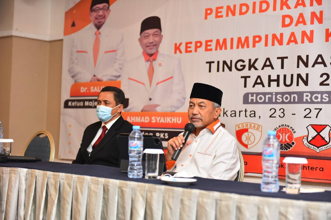 Presiden PKS Ahmad Syaikhu hadir memberikan arahan dalam acara yang digelar oleh Bidang Kepanduan DPP PKS (Hilal/PKSFoto)