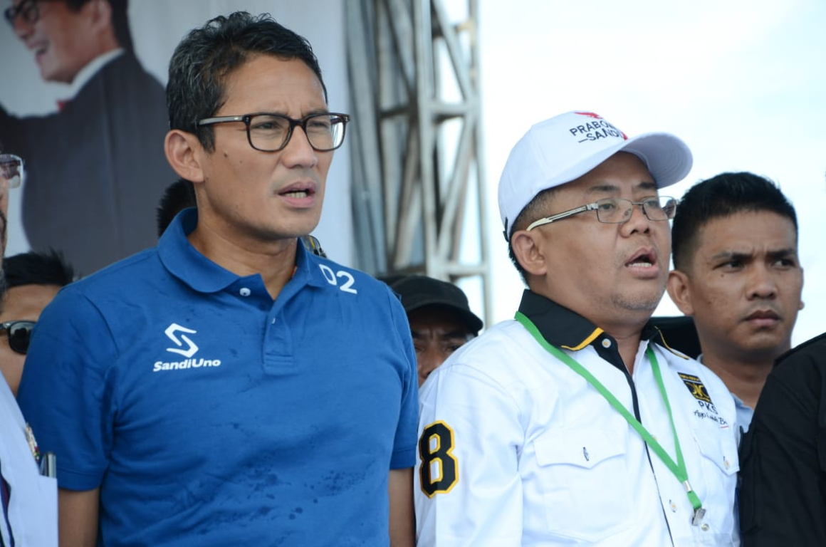 Presiden PKS & Cawapres Sandiaga Uno Dalam Kampanye Nasional di Banten, Sabtu (30/3/2019). (Donny/ PKS Foto)