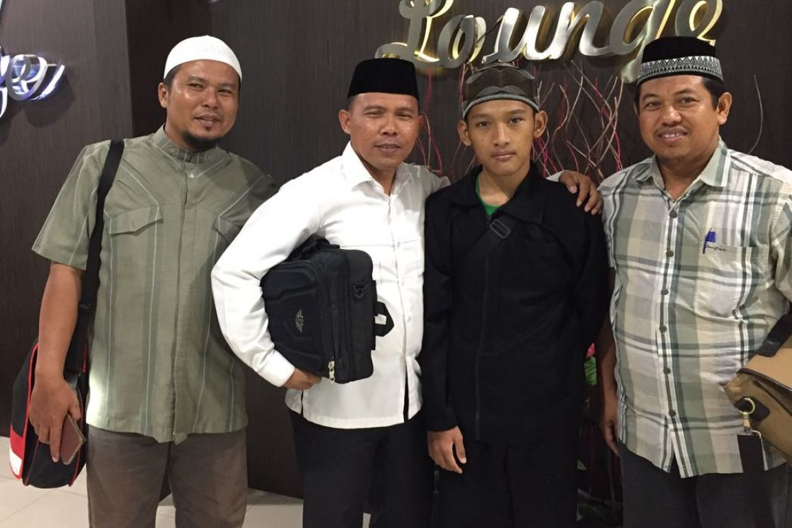 Pemenang Lomba Baca Kitab Kuning PKS tingkat Provinsi Ahmad Fauzi bersiap menuju babak final Lomba Kitab Kuning tingkat nasional FPKS
