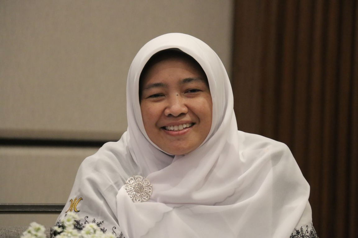 Ketua BPKK DPP PKS Kurniasih Mufidayati saat berbincang dengan PKS TV di ajang Munas V PKS, Bandung (29/11/2020) (Daru/PKSFoto)