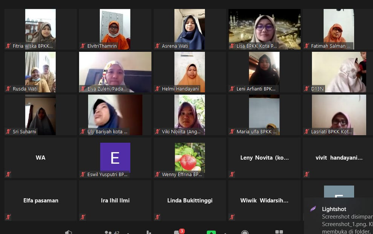 Silaturahim dan konsolidasi online yang diadakan BPKK DPW PKS Sumatera Barat