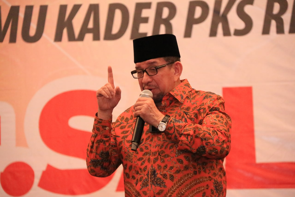 Ketua Majelis Syura PKS Dr Salim Segaf dalam Konsolidasi dan Temu Kader PKS Riau