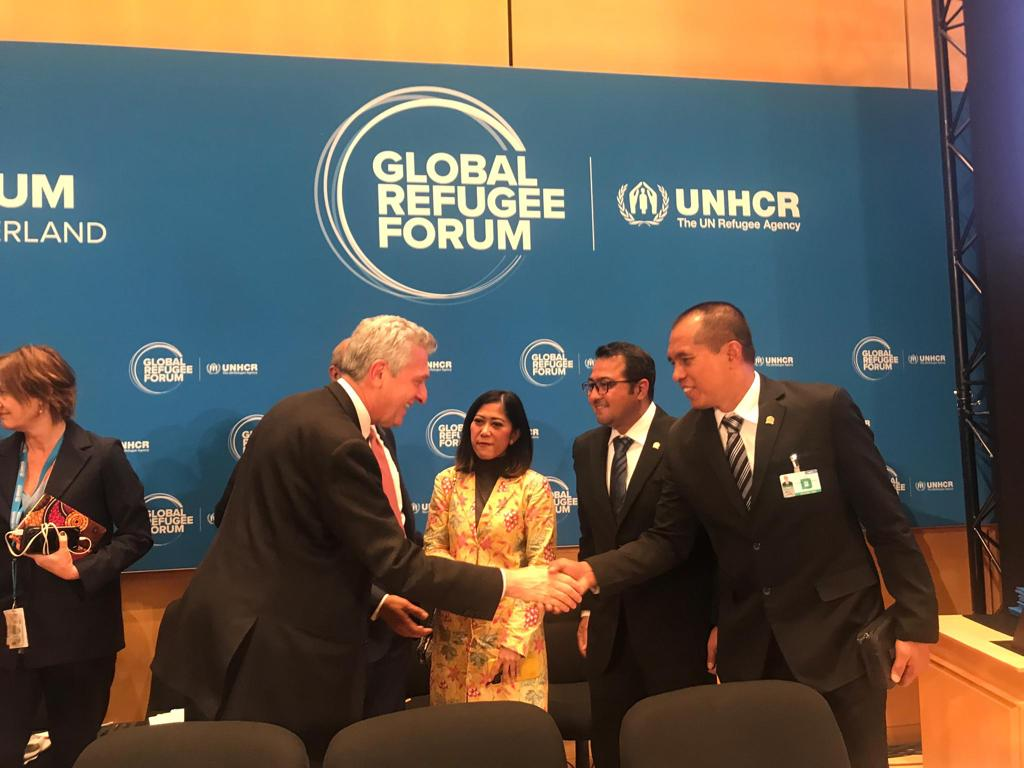 Anggota DPR FPKS Abdul Kharis Almakhsyari dalam Forum Pengungsi Global di Jenewa, Swiss.