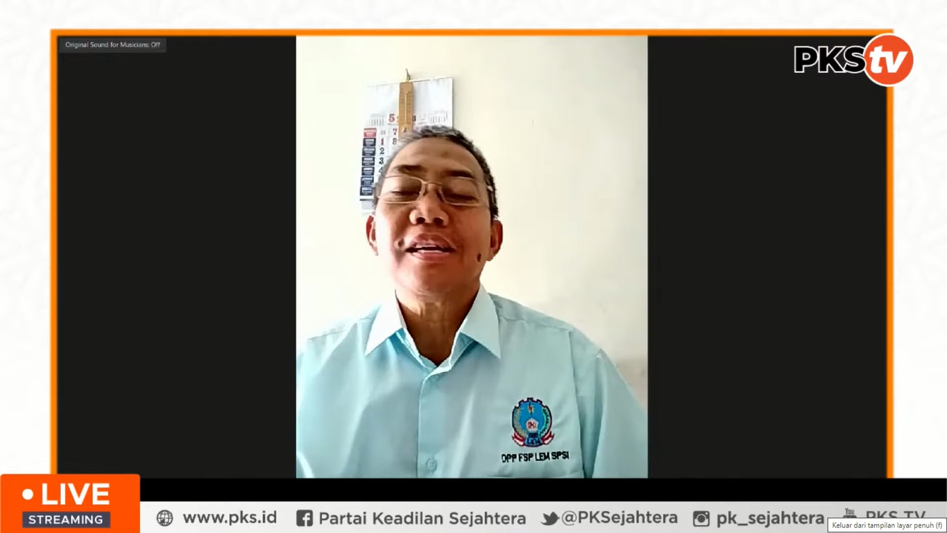 Sekretaris Jenderal Konfederasi Serikat Pekerja Seluruh Indonesia (KSPSI) Arif Minardi