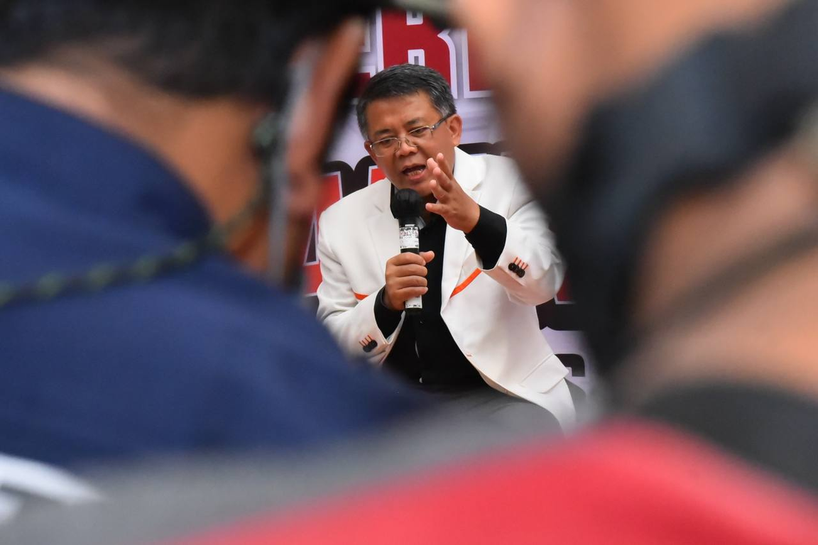 Wakil Ketua Majelis Syura Partai Keadilan Sejahtera (PKS) Mohamad Sohibul Iman dalam Rapimnas PKS 2022 (PKSFoto)