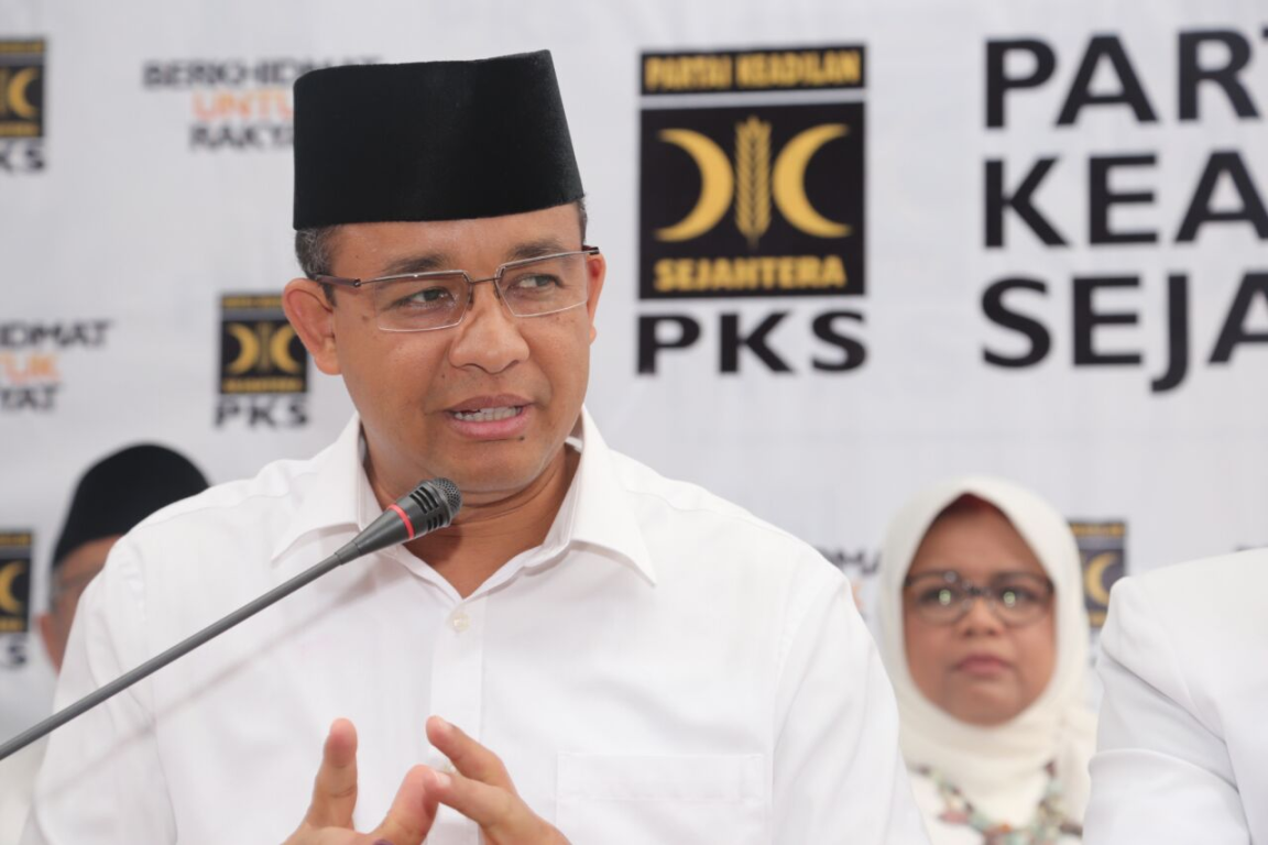 Calon Gubernur DKI Jakarta Anies Baswedan jumpa pers di kantor DPP PKS, Jl TB Simatupang, Jaksel. (Asky/PKSFoto)