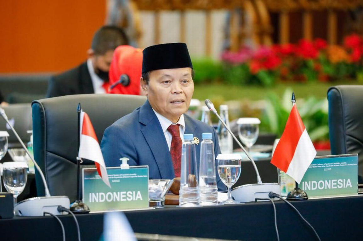 Wakil Ketua MPR dari Fraksi PKS Hidayat Nur Wahid mengikuti Konferensi Internasional Ketua Majelis Permusyawaratan Rakyat, Majelis Syuro, dan Nama Lain yang sejenis dari Negara-Negara Organisasi Kerjasama Islam