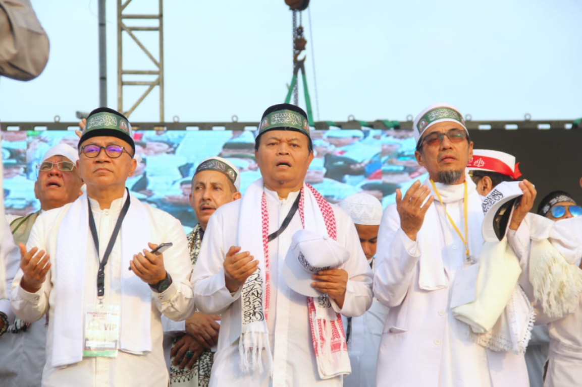 Wakil Ketua Majelis Syura PKS, Hidayat Nur Wahid dalam Reuni Akbar 212, Ahad (02/12) (dok Humas PKS)