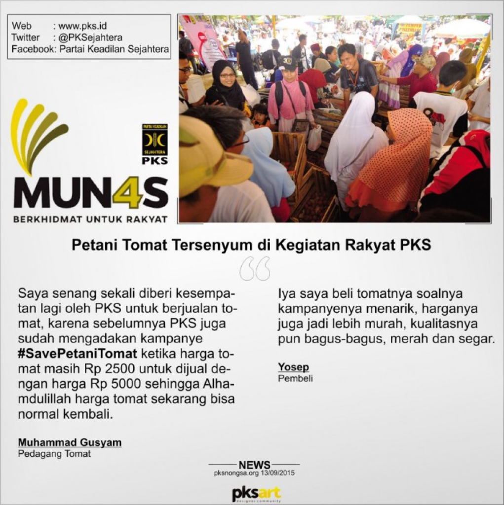 Petani Tomat Tersenyum di Kegiatan Rakyat PKS