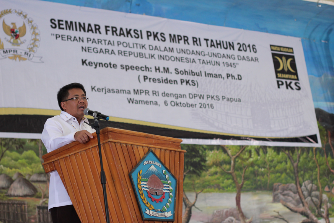Presiden Partai Keadilan Sejahtera (PKS) Mohamad Sohibul Iman
