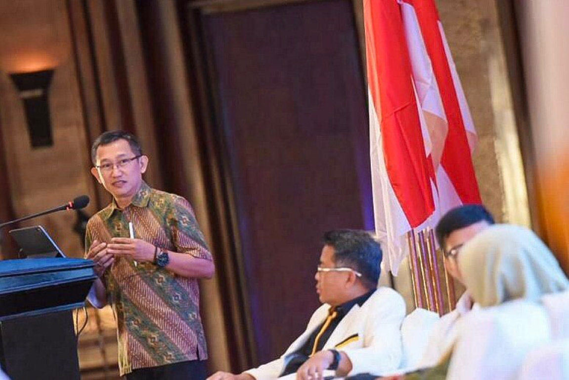 CEO Polmark Indonesia Eep Saefulloh Fatah saat menjadi narasumber dalam Leadership Talks Rakornas PKS 2019 di Jakarta, Jumat (15/11) (PKSFoto)