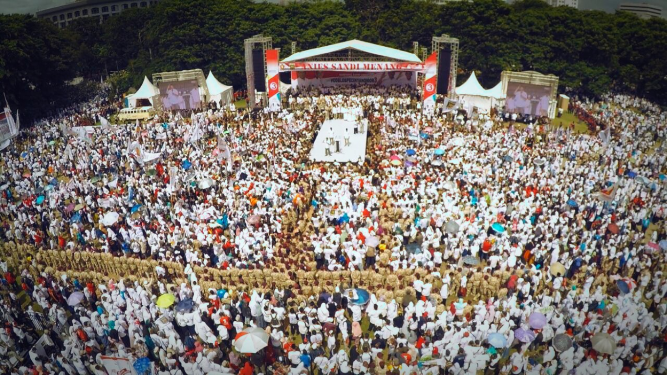 Kampanye Akbar Anies-Sandi di Lapangan Banteng, Jakarta, Ahad (5/2)