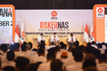 Suasana agenda Rakernas PKS Sesi kedua mendengarkan arahan dari Mahkamah Partai dan Dewan Syariah Pusat PKS, Senin, (10/11/2025)