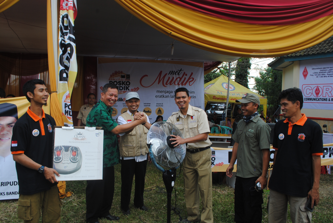 Posko Mudik PKS Lampung menerima bantuan dari Wakil Walikota Lampung