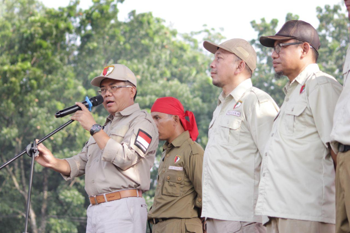 Presiden Partai Keadilan Sejahtera Mohamad Sohibul Iman saat memberikan sambutan dalam Latansa PKS Depok, Cibubur, Ahad (16/02/2020). (Donny/PKSFoto)