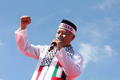 Wakil Ketua Majelis Syura PKS sekaligus Wakil Ketua MPR RI, Hidayat Nur Wahid pada Aksi Simpatik “Selamatkan Kemanusiaan di Gaza” di Jakarta, Sabtu, 24/05/25