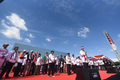 Wakil Ketua Majelis Syura PKS sekaligus Wakil Ketua MPR RI, Hidayat Nur Wahid pada Aksi Simpatik “Selamatkan Kemanusiaan di Gaza” di Jakarta, Sabtu, 24/05/25