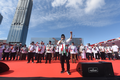 Ketua Fraksi Partai Keadilan Sejahtera (PKS) DPR RI, Jazuli Juwaini pada Aksi Simpatik “Selamatkan Kemanusiaan di Gaza” di Jakarta, Sabtu, 24/05/25