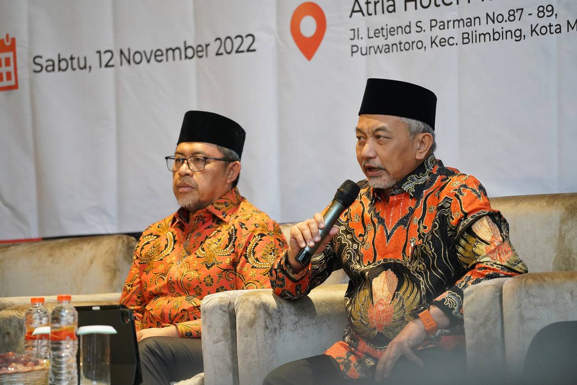Presiden PKS Ahmad Syaikhu bersama Wakil Ketua Majelis Syuro PKS Ahmad Heryawan dalam Temu Tokoh di Malang. (Dhani/PKSFoto)