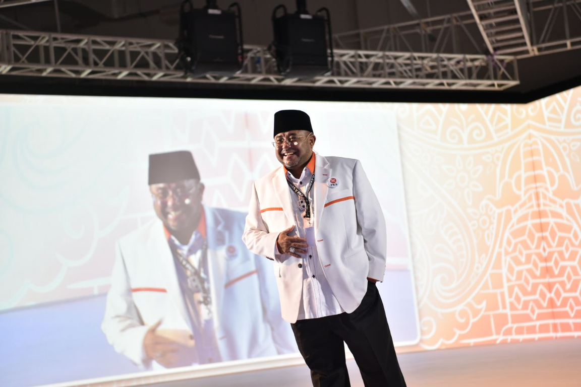 Sekretaris Jenderal PKS Habib Aboe Bakar Alhabsy dalam puncak Munas V PKS di Bandung, Jawa Barat, Ahad (30/11) (Donny/PKSFoto)