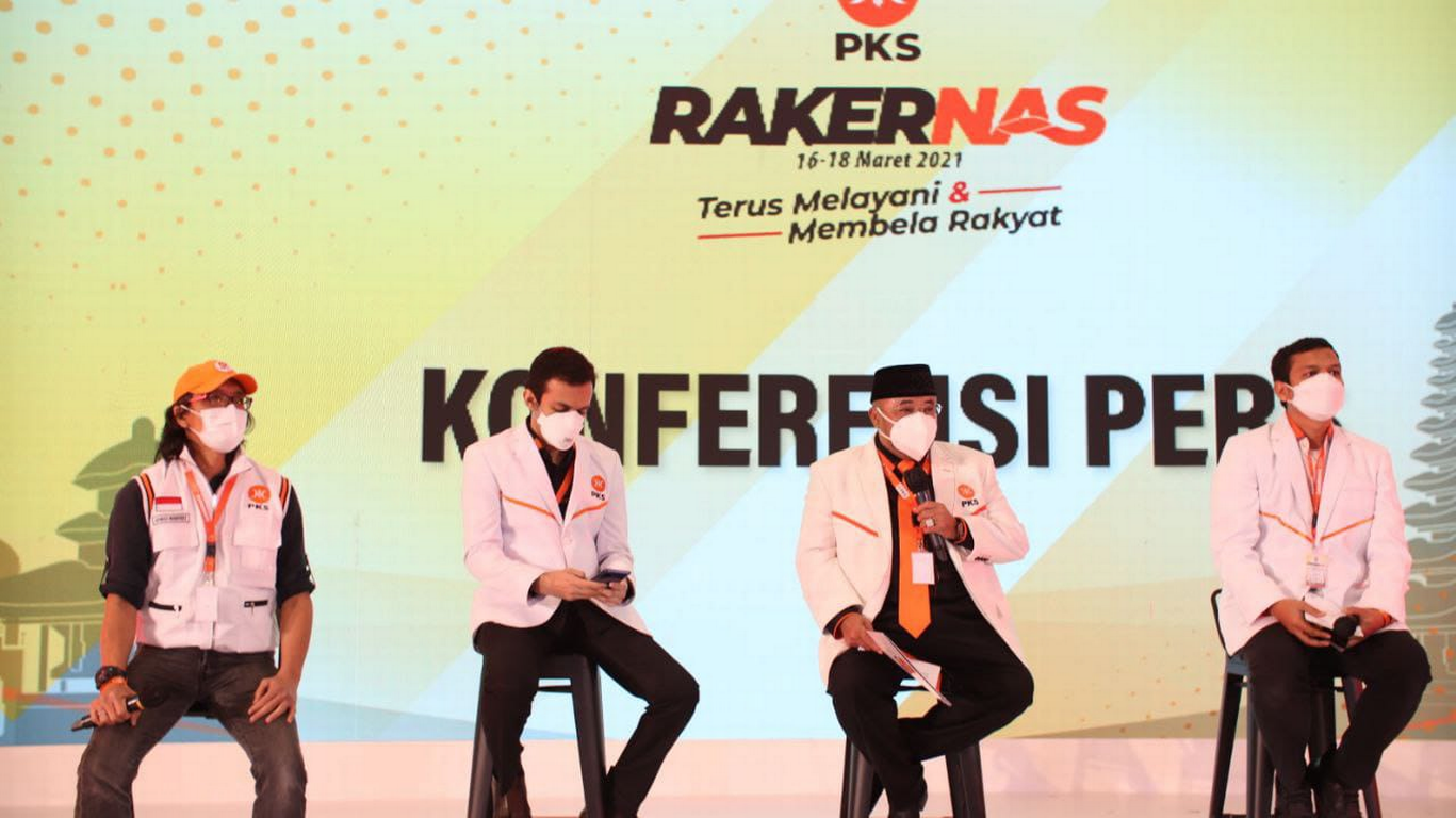 Konferensi Pers Hasil Rakernas PKS 2021 yang disampaikan Sekjen PKS Habib Aboe Bakar Al Habsy (PKSFoto)