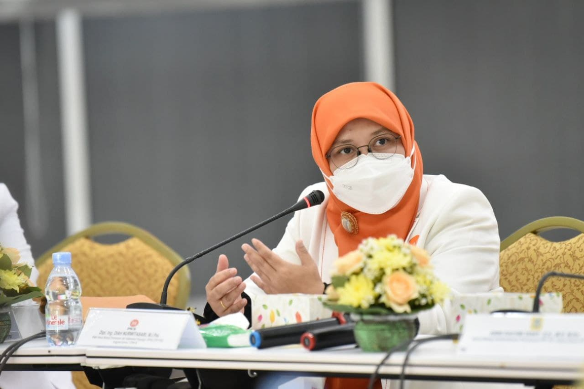 Wakil Ketua Bidang Perempuan dan Ketahanan Keluarga DPP PKS Diah Nurwitasari saat kunjungan ke Kantor Partai Golkar, Selasa (11/01/2022). (Donny/PKSFoto)