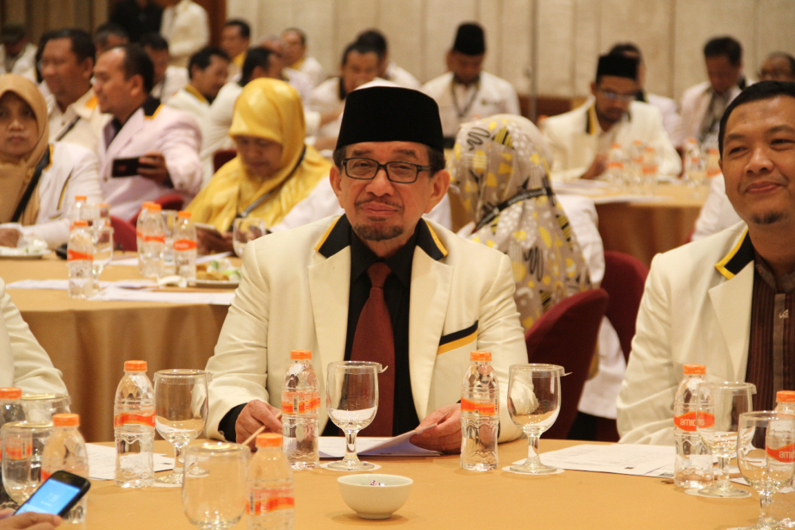 Ketua Majelis Syura Partai Keadilan Sejahtera Habib Salim Segaf Aljufri saat menghadiri Bimtek Jatijaya, Jakarta, (08/02/2020)