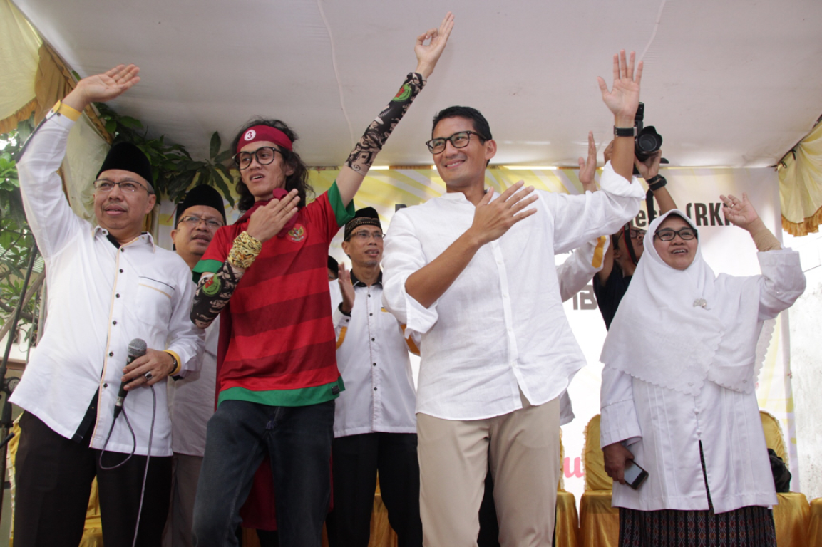 Sandiaga Uno saat kampanye (ilustrasi)