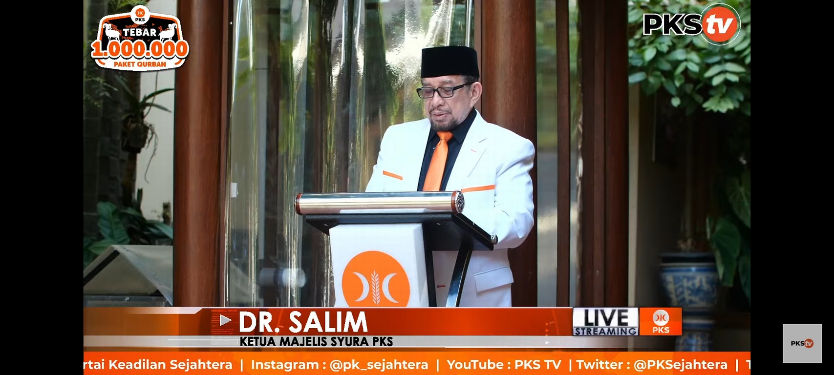 Ketua Majelis Syura PKS, Dr. Salim Segaf Al Jufri