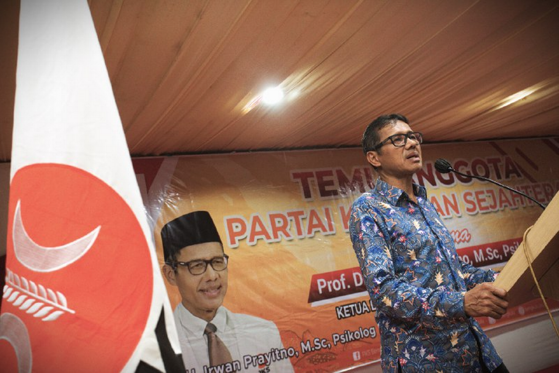 Ketua Dewan Pakar DPP PKS Irwan Prayitno pada Agenda Temu Anggota PKS Bengkulu (PKSFoto/Arief Karel)