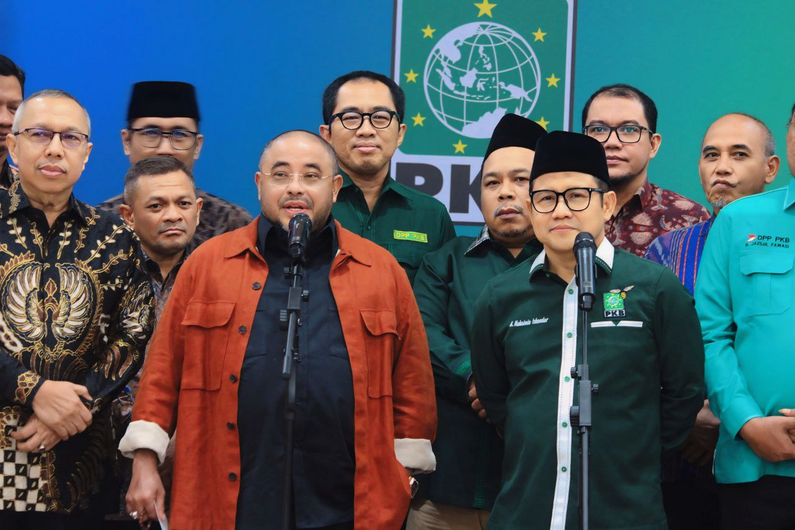 Sekjen PKS Habib Aboe Bakar Alhabsyi dalam konferensi pers usai pertemuan PKS dan PKB