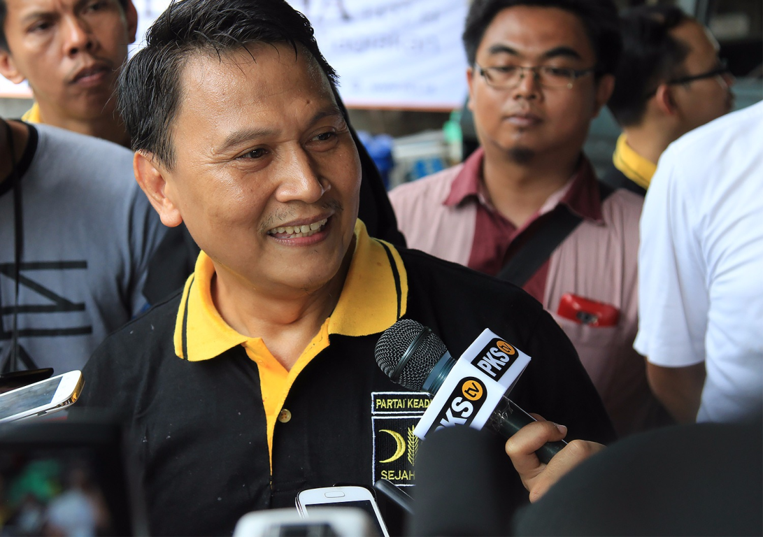 Mardani Ali Sera usai penyembelihan hewan di kantor DPP PKS, Rabu (14/9)