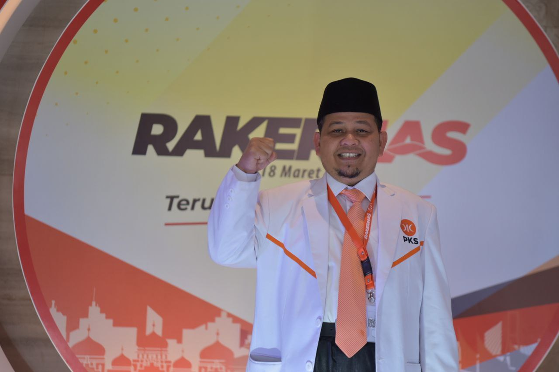 Ketua Bidang Pembangunan Umat dan Dakwah DPP PKS Ali Akhmadi dalam acara Puncak Rakernas PKS, Kamis (18/03/2021). (Donny/PKSFoto)