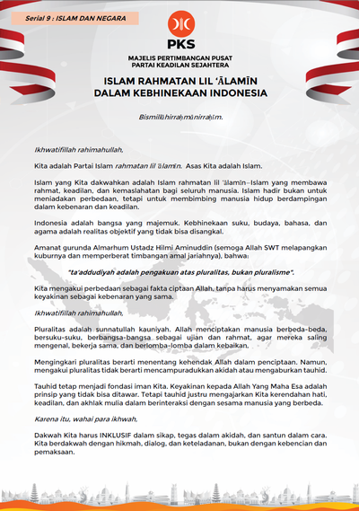 Serial 9 : Islam Rahmatan lil ‘Ālamīn dalam Kebhinekaan Indonesia
