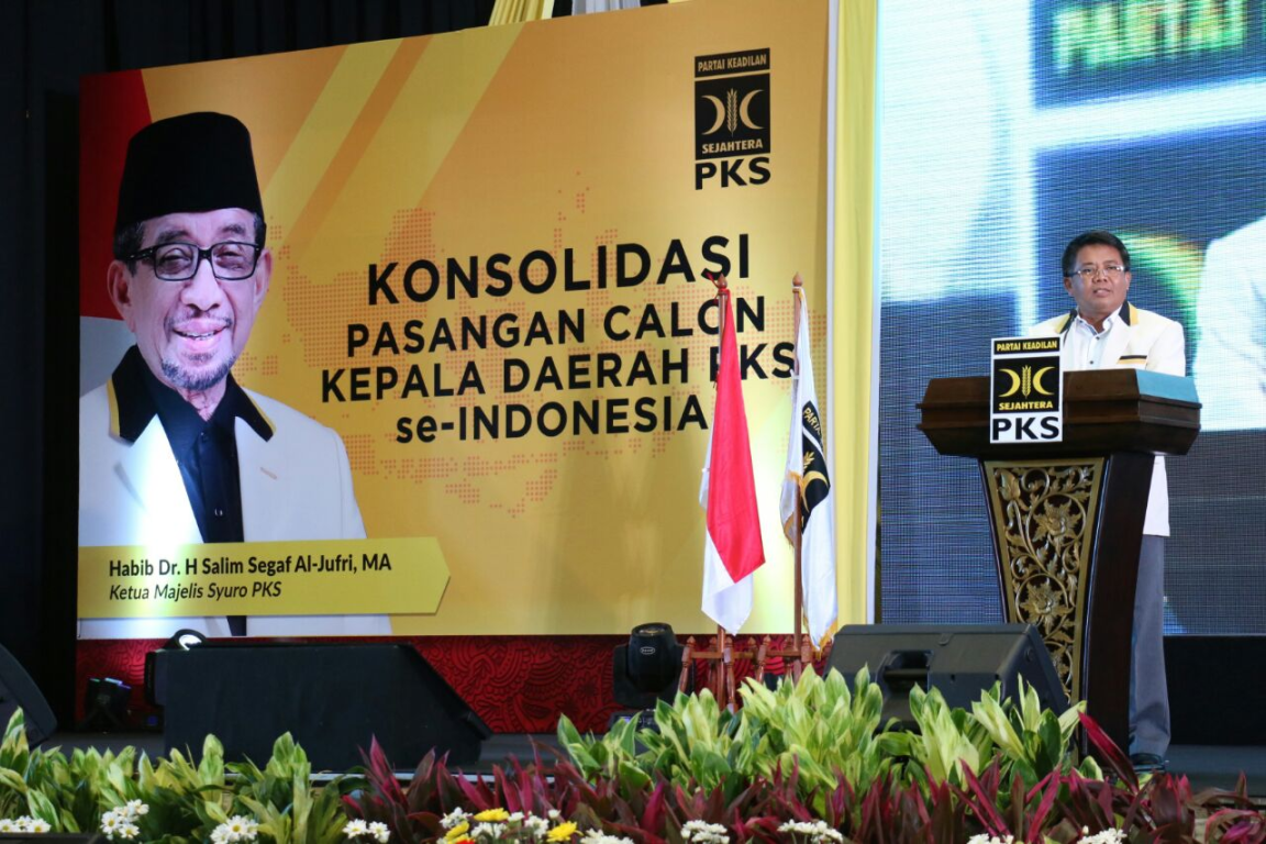 Presiden PKS Mohamad Sohibul Iman dalam Konsolidasi Pasangan Calon Kepala Daerah PKS se-Indonesia di Jakarta, Kamis (4/1). (PKS Foto)