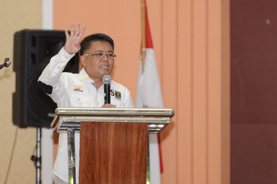 Presiden PKS Mohamad Sohibul Iman dalam Konsolidasi Kader Depok, Sabtu (23/3) (Donny/PKS foto)