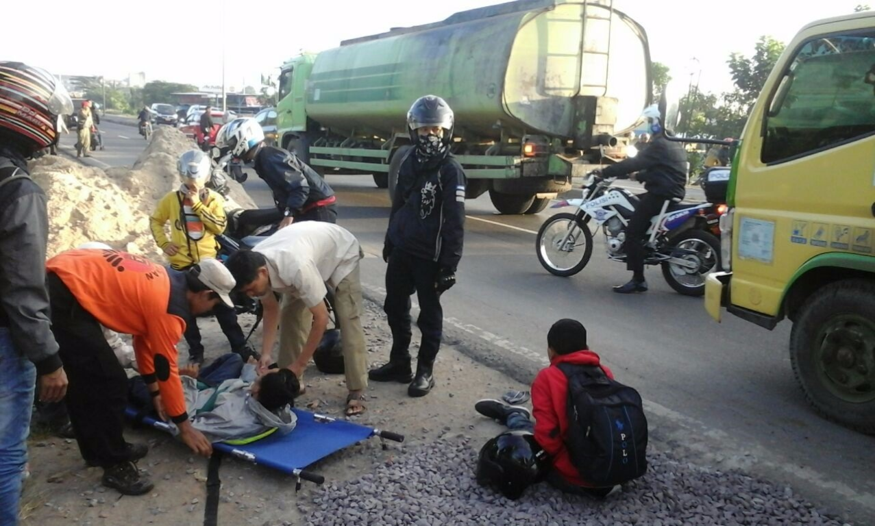 Kecelakaan di dekat Posko Mudik PKS Bandar Lampung