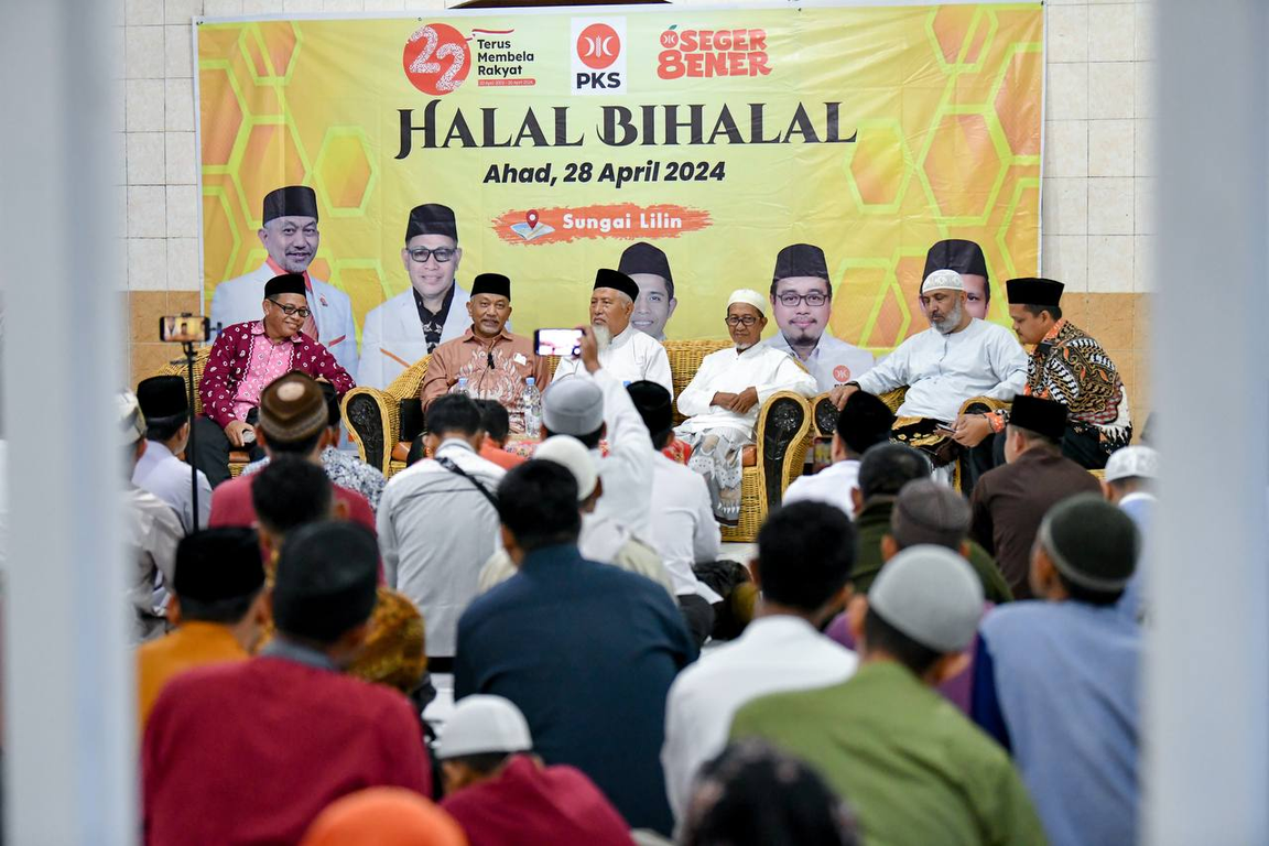 Presiden PKS Ahmad Syaikhu menghadiri Halalbihalal PKS Musi Banyuasin (Donny/PKSFoto)