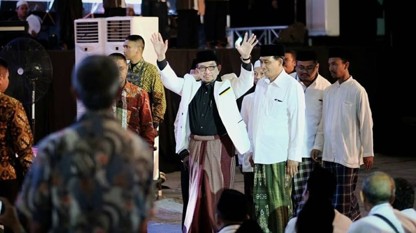 Ketua Majelis Syuro PKS Habib Salim Segaf Al Jufri saat menghadiri Halalbihalal PKS Jawa Timur di Surabaya, Sabtu (23/6) (dok Humas PKS Jawa Timur)