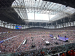 Suasana Kampanye Akbar AMIN, Sabtu, 10/02/2024 di Jakarta International Stadium (JIS), Jakarta