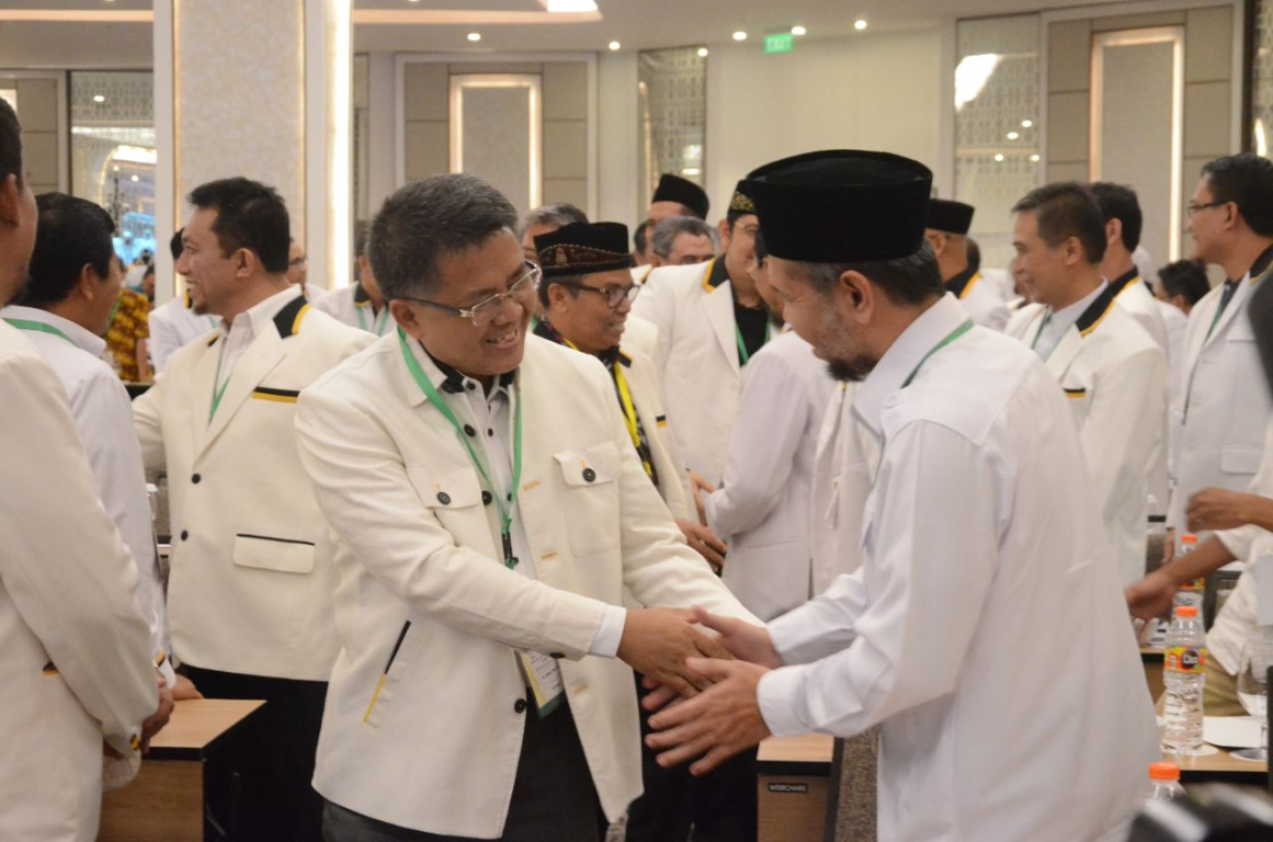 Presiden PKS Mohamad Sohibul Iman saat Pembekalan Nasional Caleg PKS Terpilih di Hotel Mercure Batavia, Jakarta, Senin (5/8) (PKSFoto)